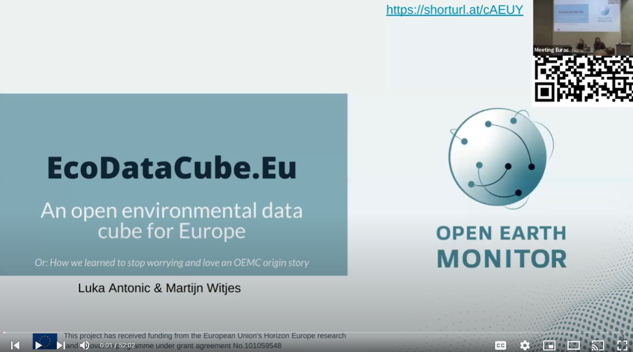 Martijn Witjes / Luka Antonic: EcoDataCube eu An open environmental data cube for Europe