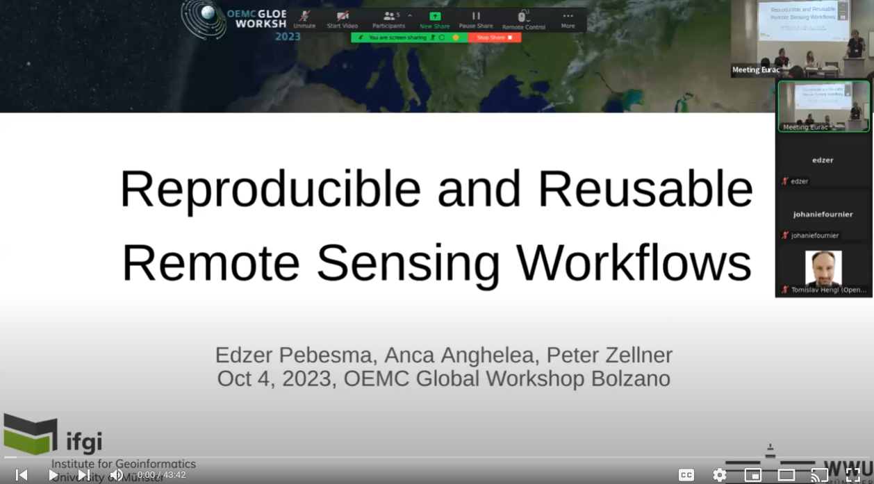 Edzer Pebesma: Reproducible and Reusable Remote Sensing Workflows