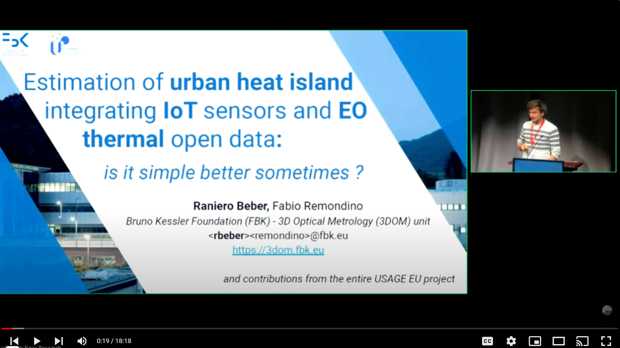 Raniero Beber: Estimation of urban heat island integrating IoT sensors and EO thermal open data
