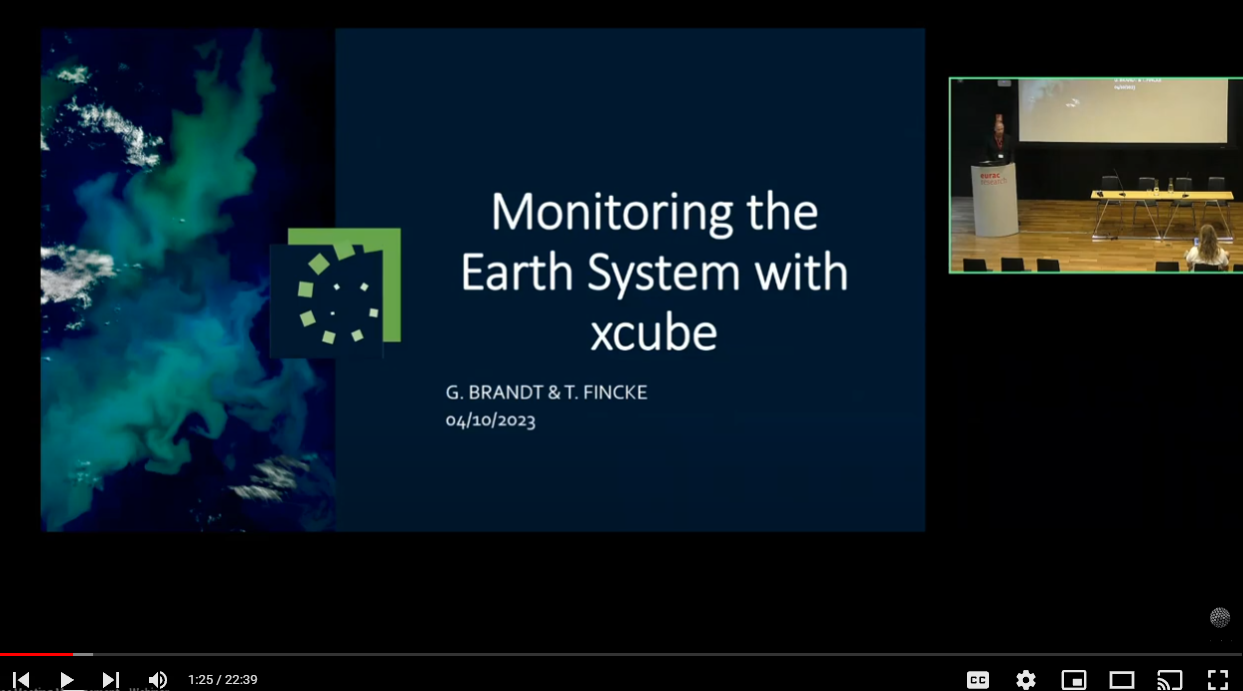 Gunnar Brandt / Tonio Fincke: Monitoring the Earth System with xcube
