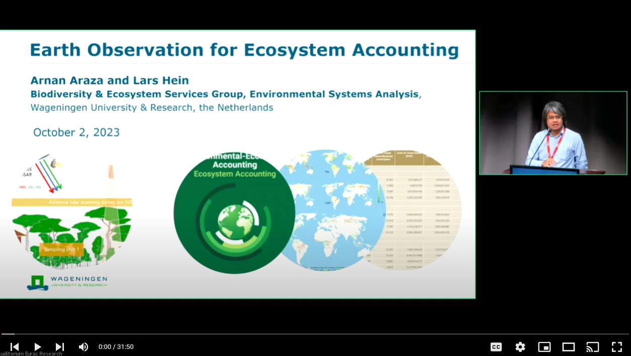 Arnan Azara: The System of Environmental Economic Accounting: connecting spatial data and users